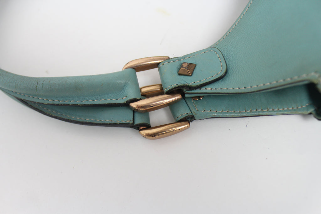 Gucci 'Jackie O' Turquoise Leather Hobo Bag