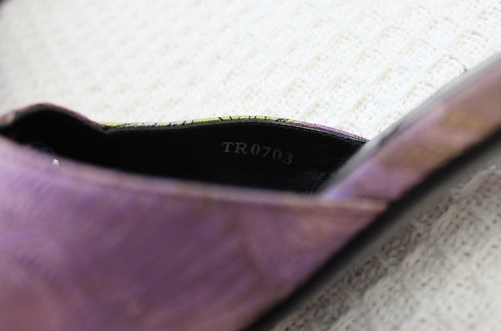 Christian Dior Padlock Purple Mule Heels EU 38