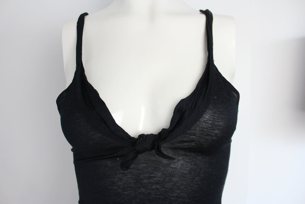 Gucci Black Tie Up Backless Cami Top - S