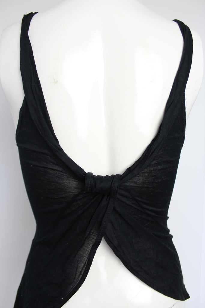 Gucci Black Tie Up Backless Cami Top - S