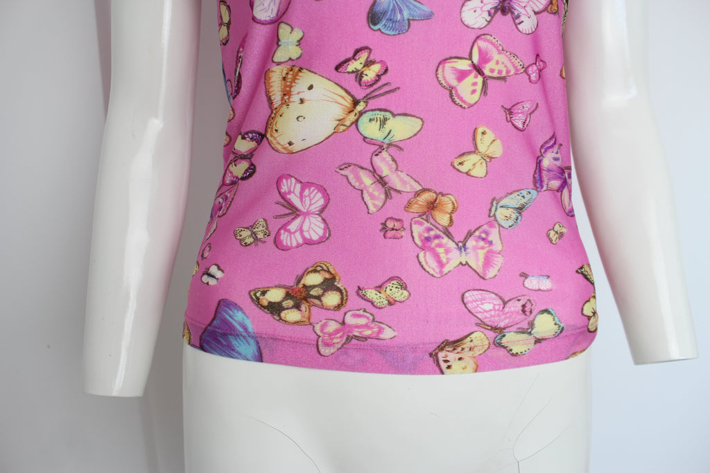 Dolce & Gabbana Pink Butterfly Top Small