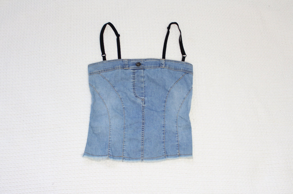 Dolce & Gabbana Denim Corset Top XS