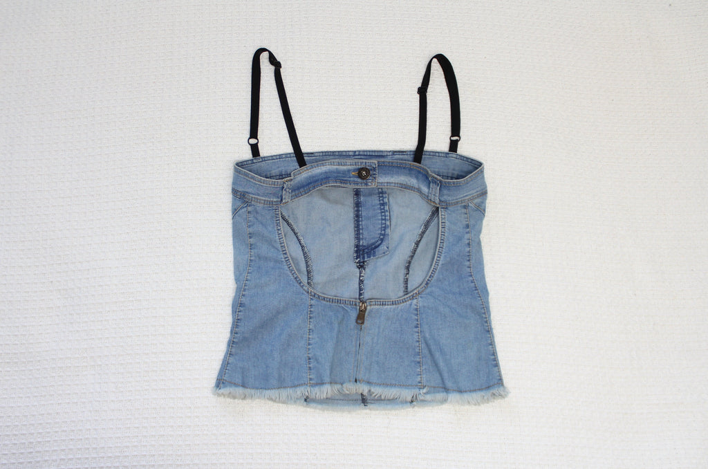 Dolce & Gabbana Denim Corset Top XS