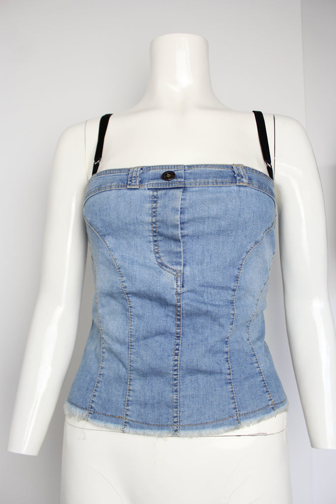 Dolce & Gabbana Denim Corset Top XS