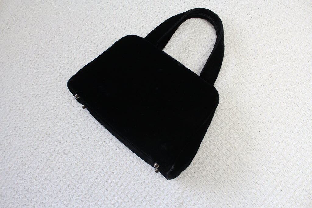 Prada 90's Black Velvet Handbag
