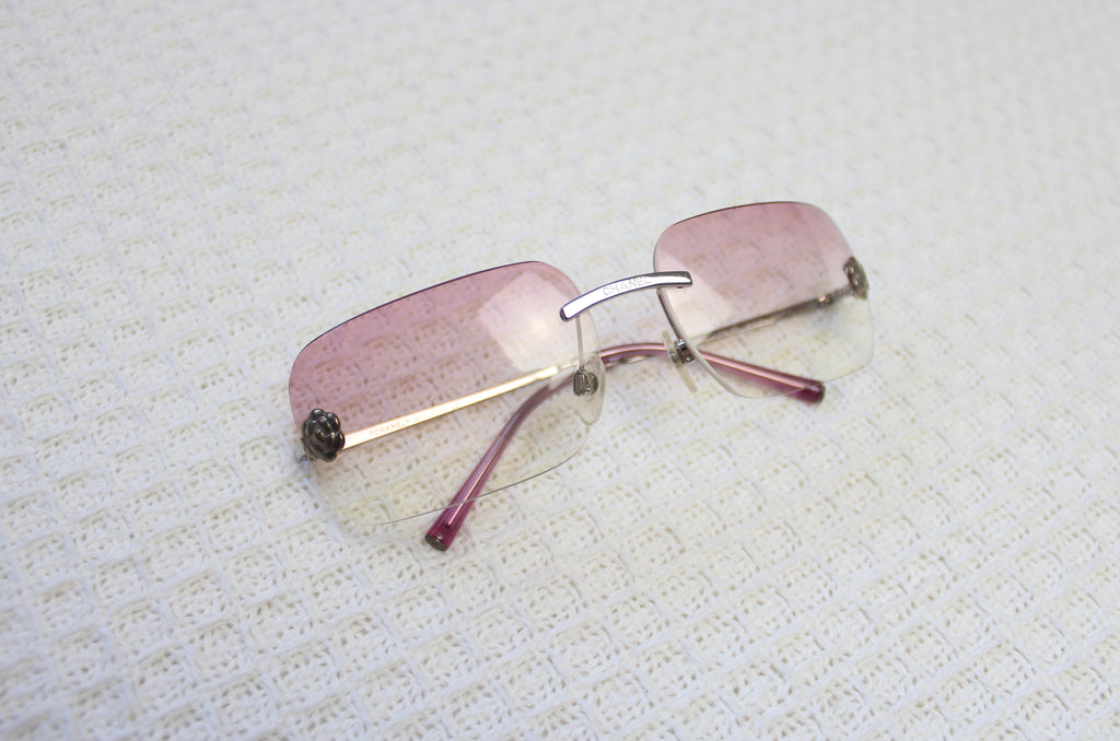 Chanel Camelia Eye Glasses Frames Pink Plastic ref.247018 - Joli