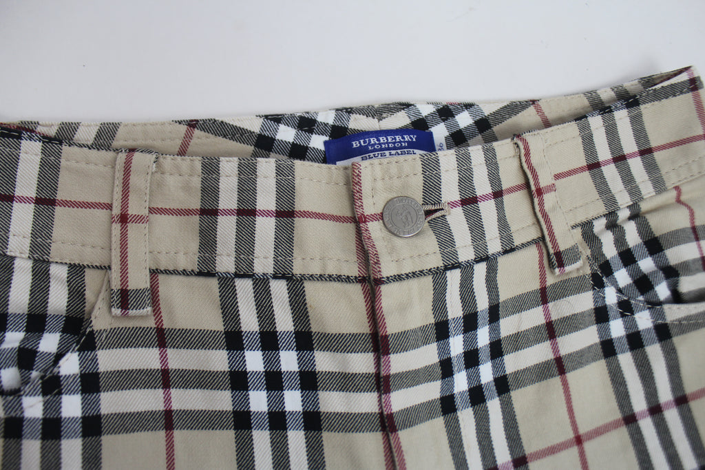 Burberry: Brown Check Trousers | SSENSE