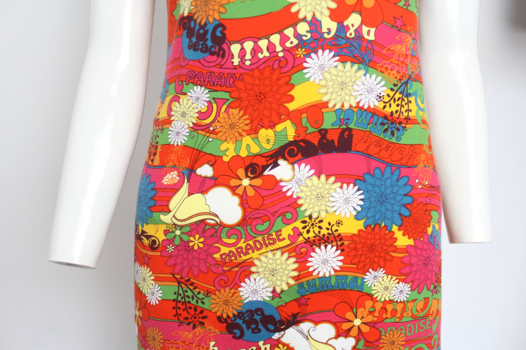 Dolce & Gabbana Beachwear Psychedelic Pattern Dress