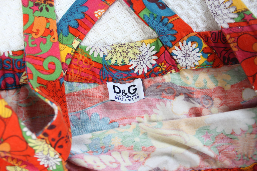 Dolce & Gabbana Beachwear Psychedelic Pattern Dress