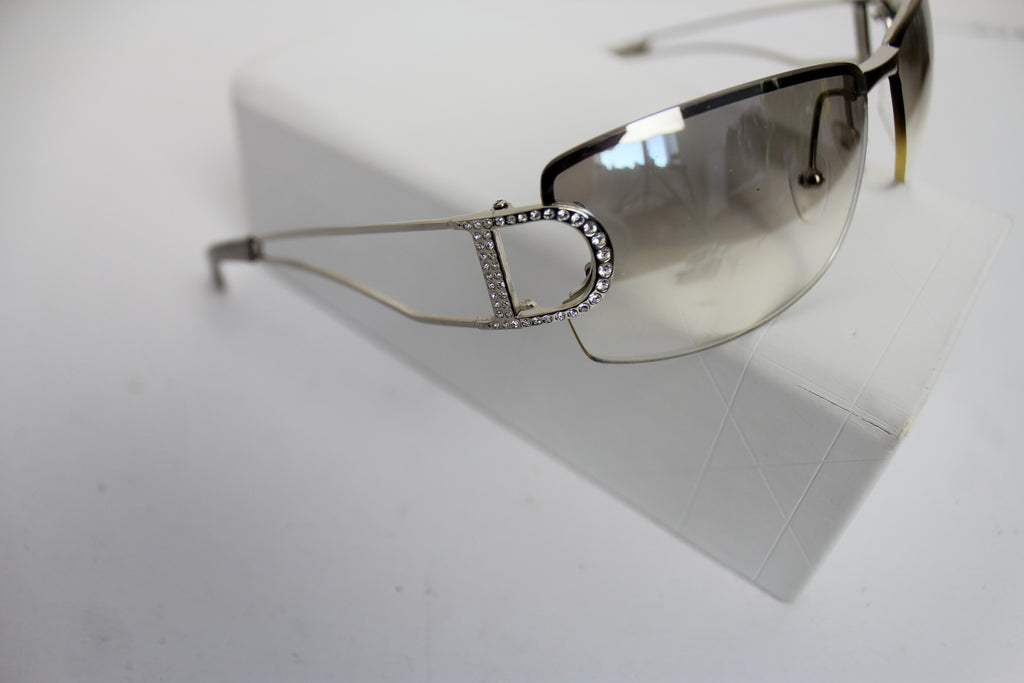 Christian Dior 'Diorly' Logo Silver Sunglasses
