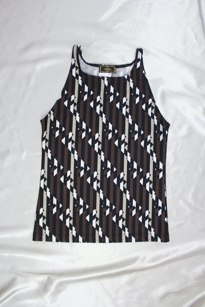 Fendi 'F' Repeat Logo Tank Top Small