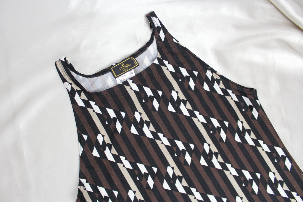 Fendi 'F' Repeat Logo Tank Top Small