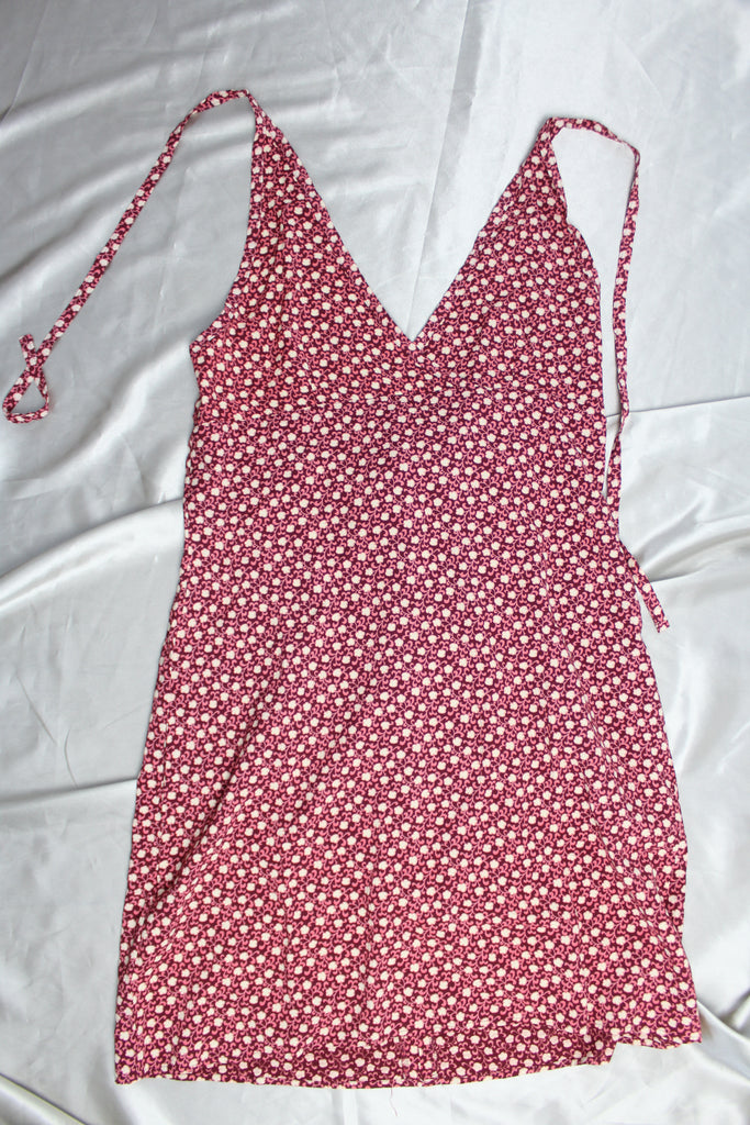 Michel Klein Pink Floral Halterneck Dress