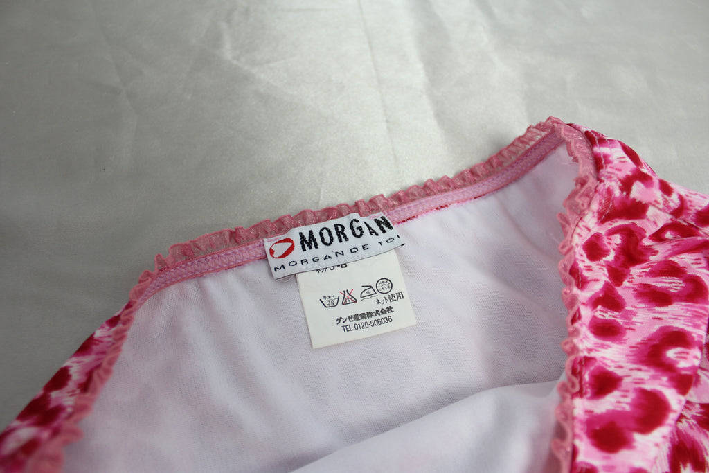 Morgan De Toi Pink Leopard Midi Skirt