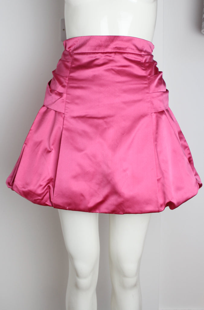 Prada Pink Silk Bow Puffball Skirt 38