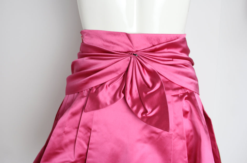 Prada Pink Silk Bow Puffball Skirt 38