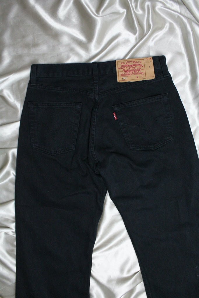 Levi Strauss 501 Black Straight Leg Jeans