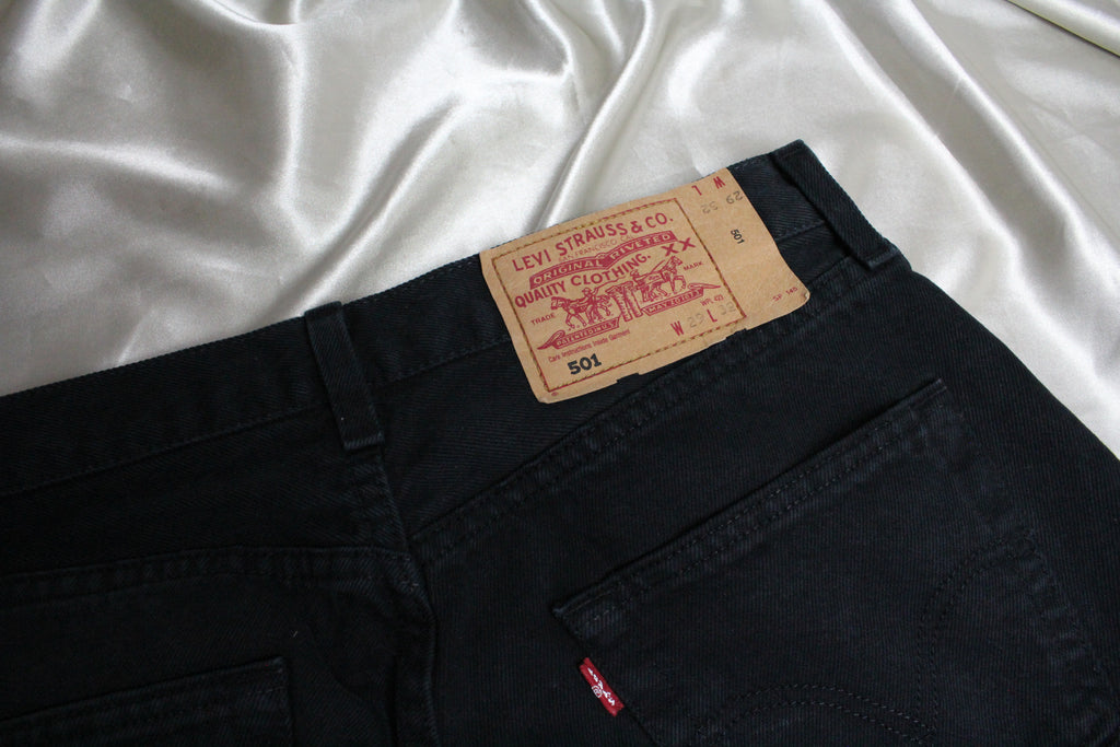 Levi Strauss 501 Black Straight Leg Jeans