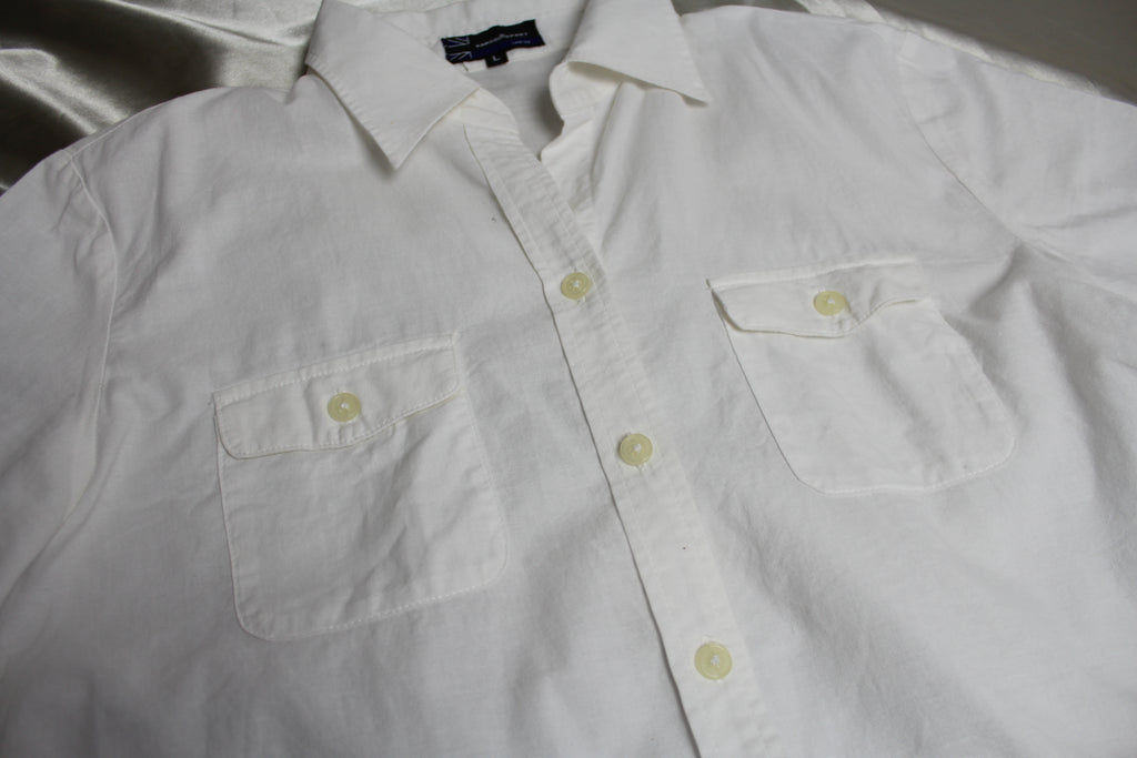 Kangol Boxy Fit White Button Up Shirt