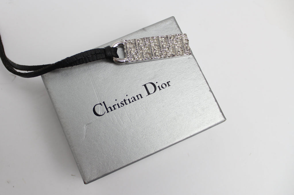 Christian Dior Trotter Monogram Tag Necklace (Tag only)