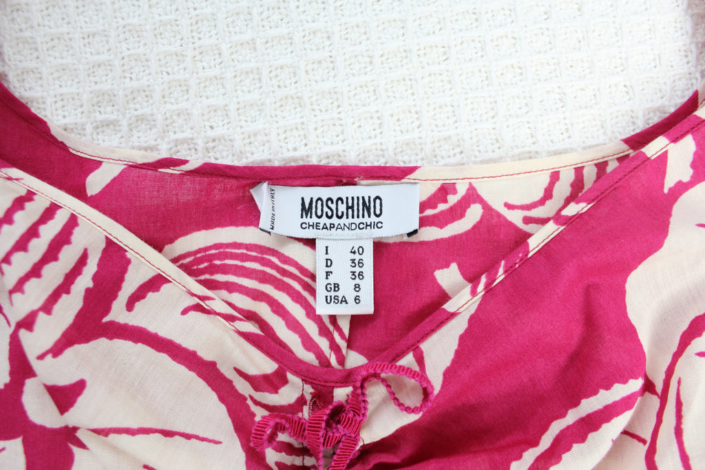 Moschino Cheap And Chic Pink Peplum Top Small