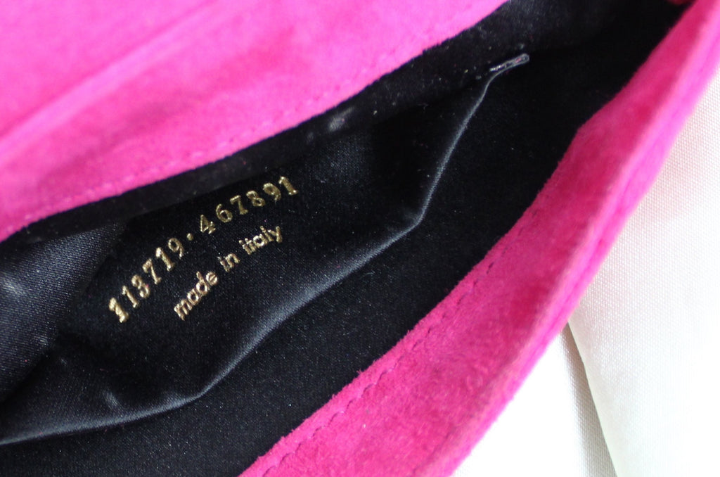 Yves Saint Laurent YSL Pink Suede 'Nadia' Mini Bag