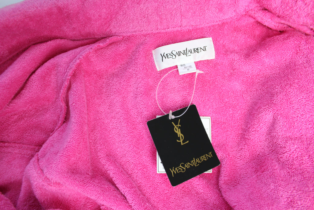Yves Saint Laurent YSL Pink Logo Bath Robe - Medium