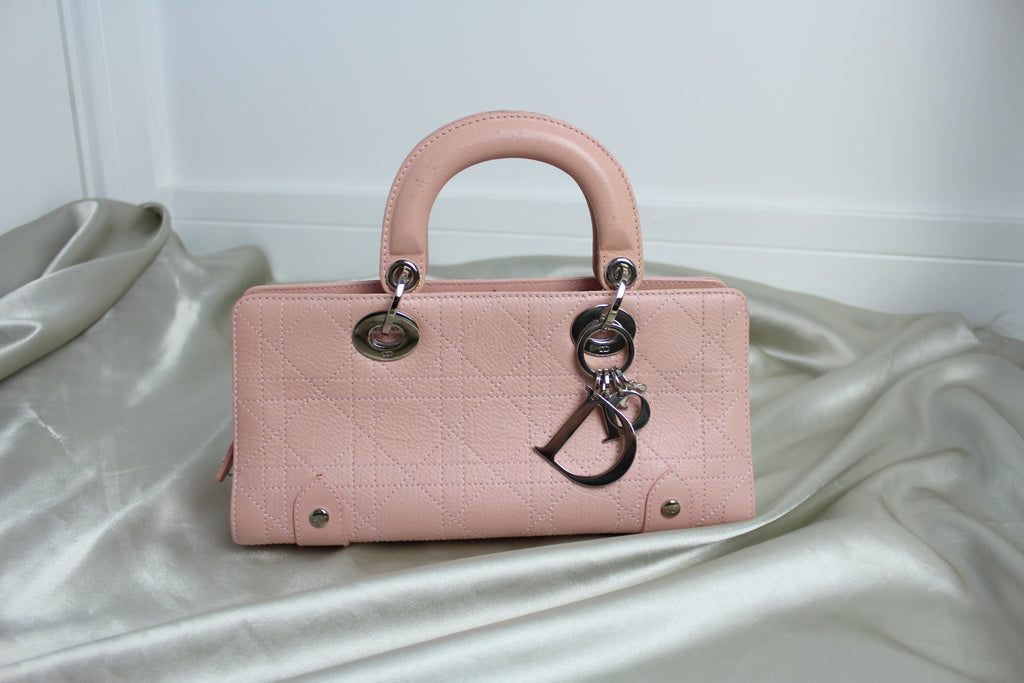 Christian Dior Pink Cannage East West Lady Dior Bag