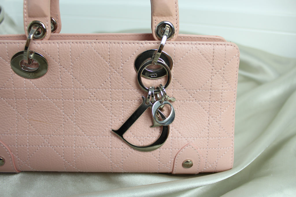 Christian Dior Pink Cannage East West Lady Dior Bag