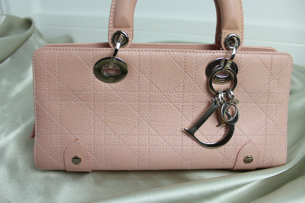 Christian Dior Pink Cannage East West Lady Dior Bag