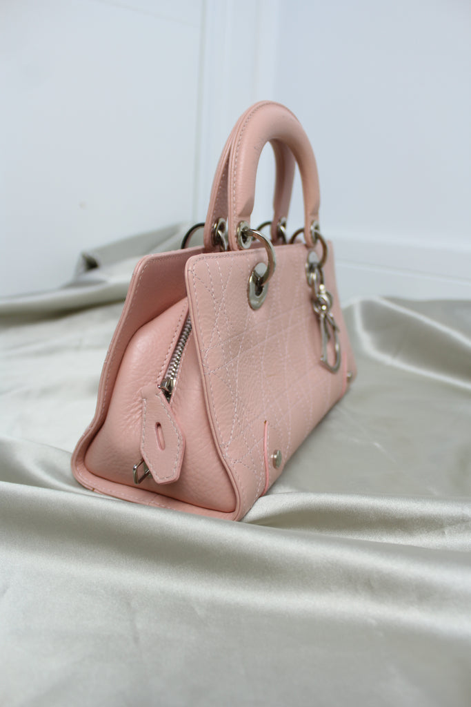 Christian Dior Pink Cannage East West Lady Dior Bag