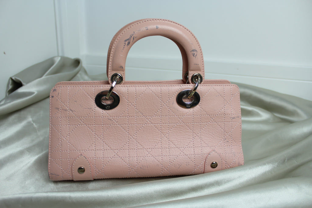 Christian Dior Pink Cannage East West Lady Dior Bag