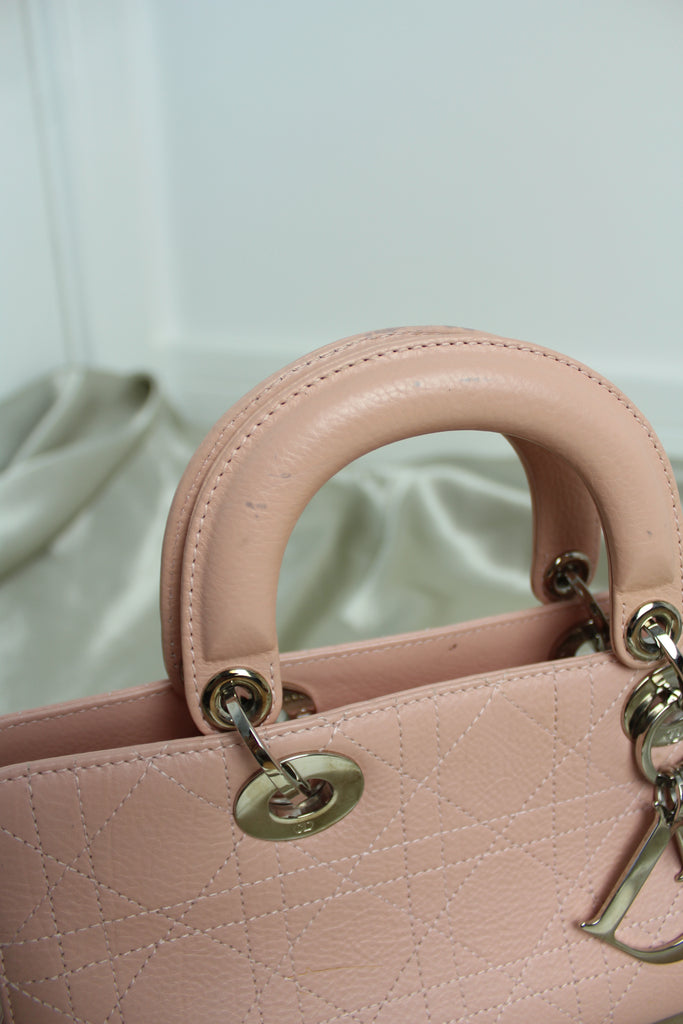 Christian Dior Pink Cannage East West Lady Dior Bag