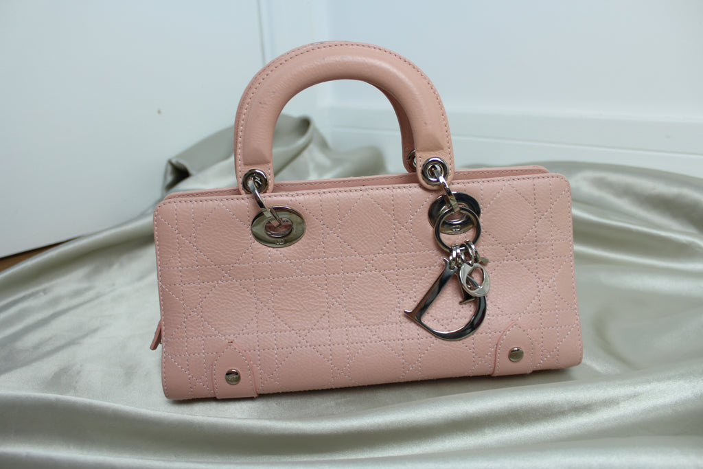 Christian Dior Pink Cannage East West Lady Dior Bag