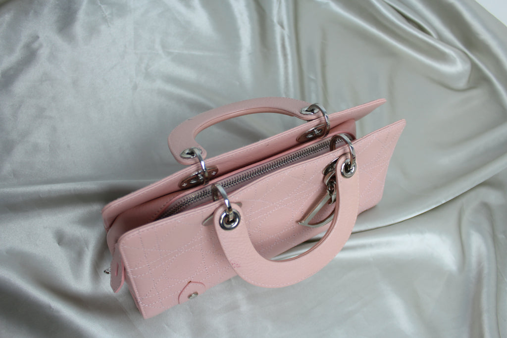 Christian Dior Pink Cannage East West Lady Dior Bag