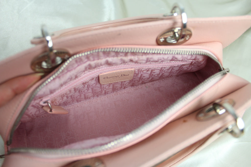 Christian Dior Pink Cannage East West Lady Dior Bag