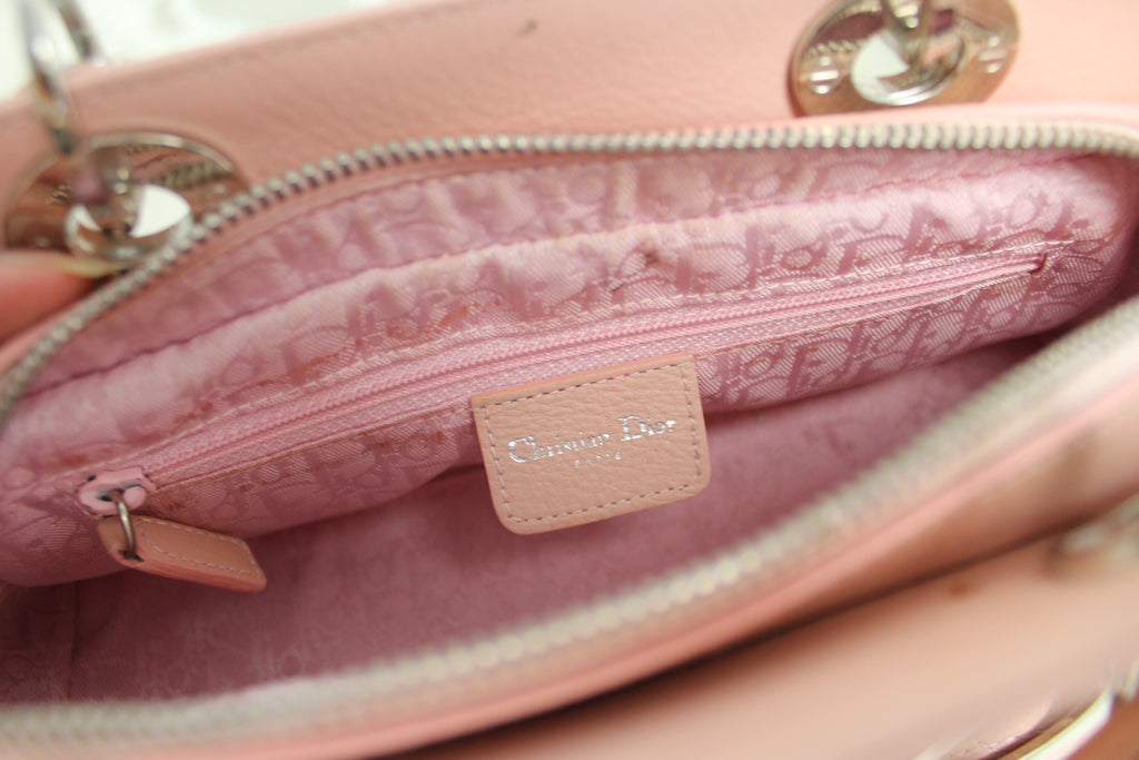 Christian Dior Pink Cannage East West Lady Dior Bag