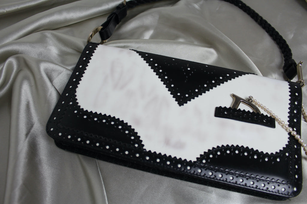 Christian Dior Black & White D'Trick Shoulder Bag