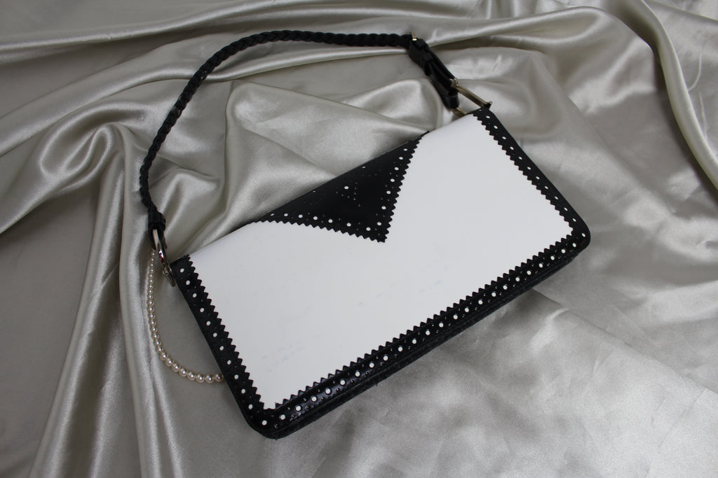 Christian Dior Black & White D'Trick Shoulder Bag