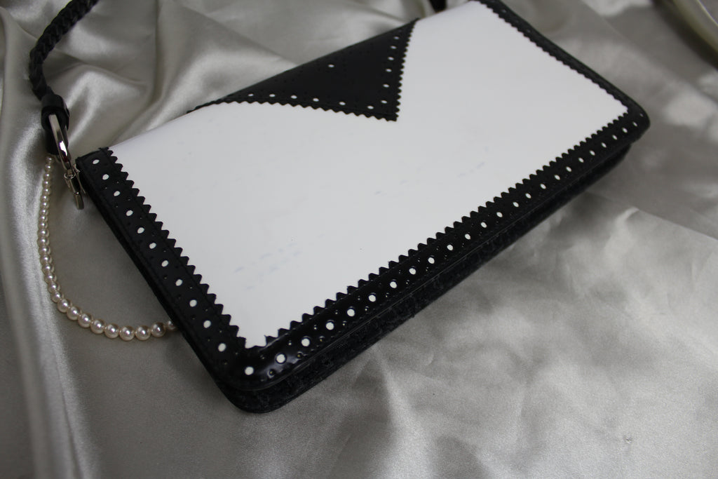 Christian Dior Black & White D'Trick Shoulder Bag