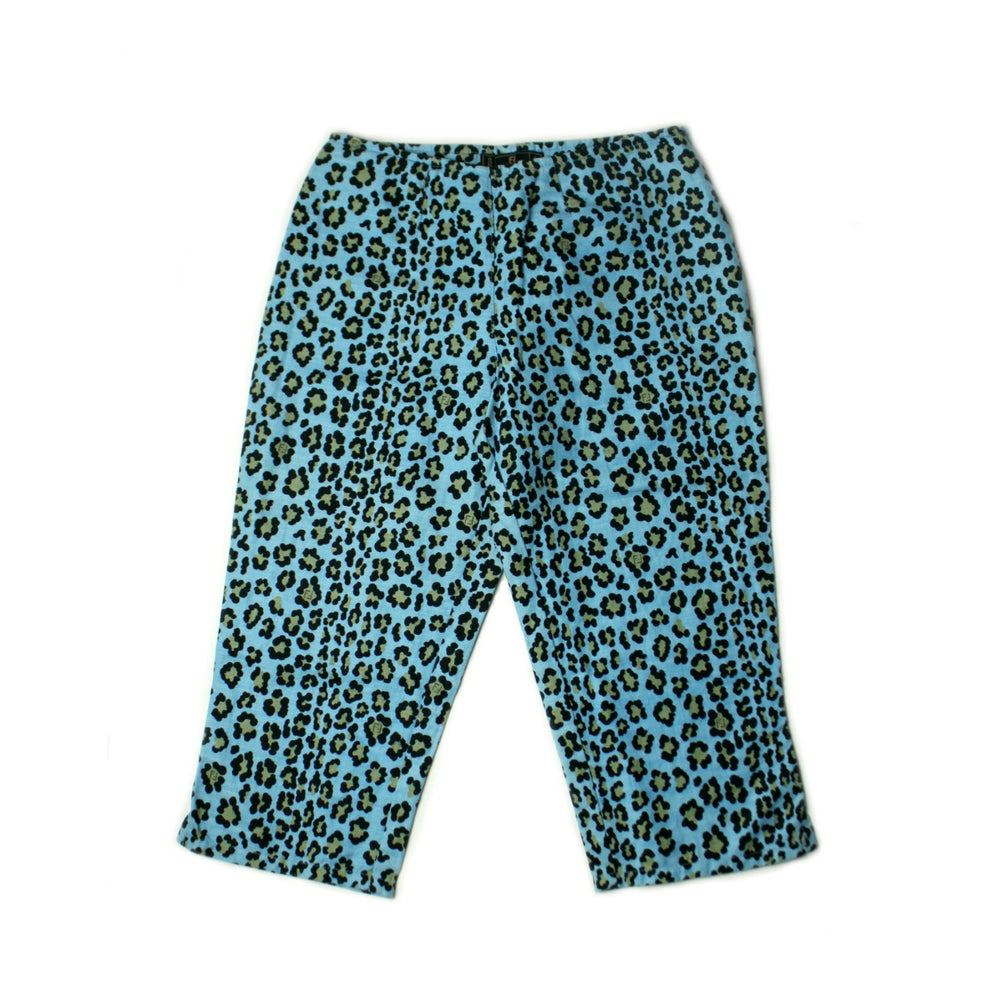 Fendi Leopard Print Cropped Trousers Small