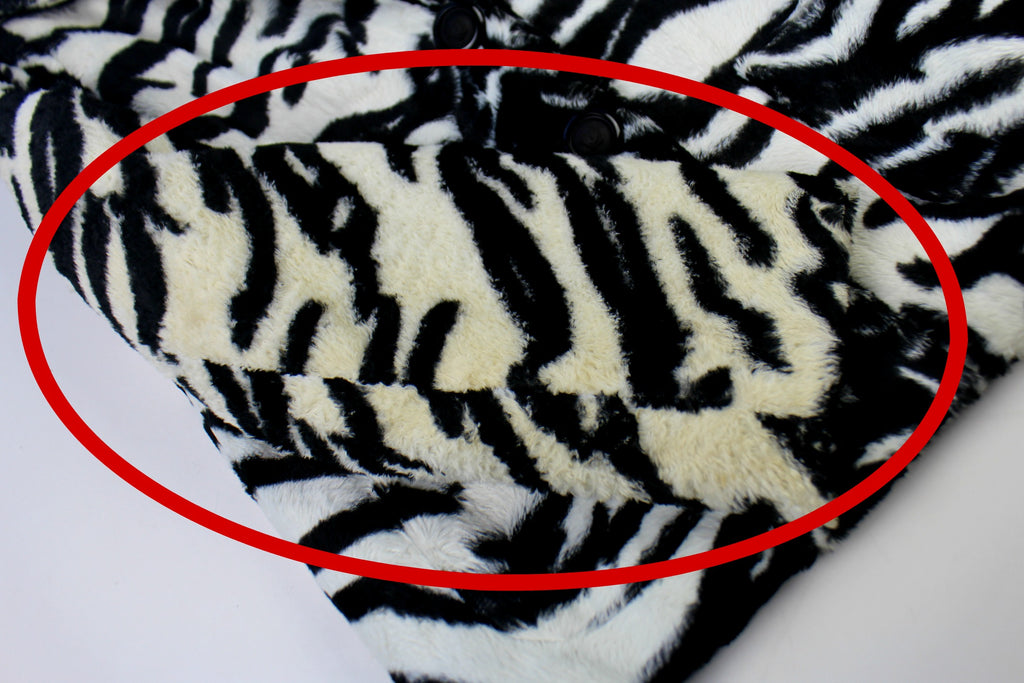 Versace Zebra Faux Fur Jacket - S