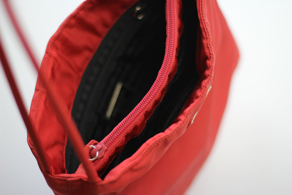 Prada Red Nylon Mini Shoulder Bag