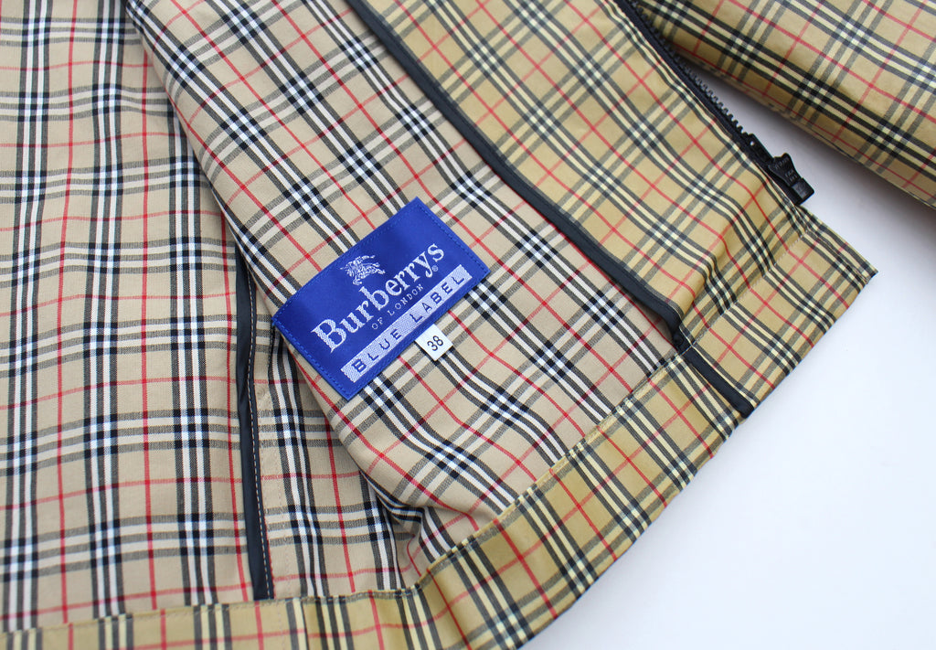 Burberry Vintage Nova Check Coated Jacket EU 38