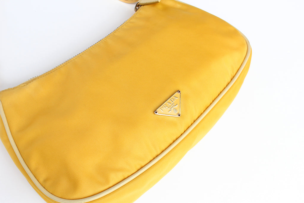 Prada Deep Yellow Tessuto Mini Shoulder Bag