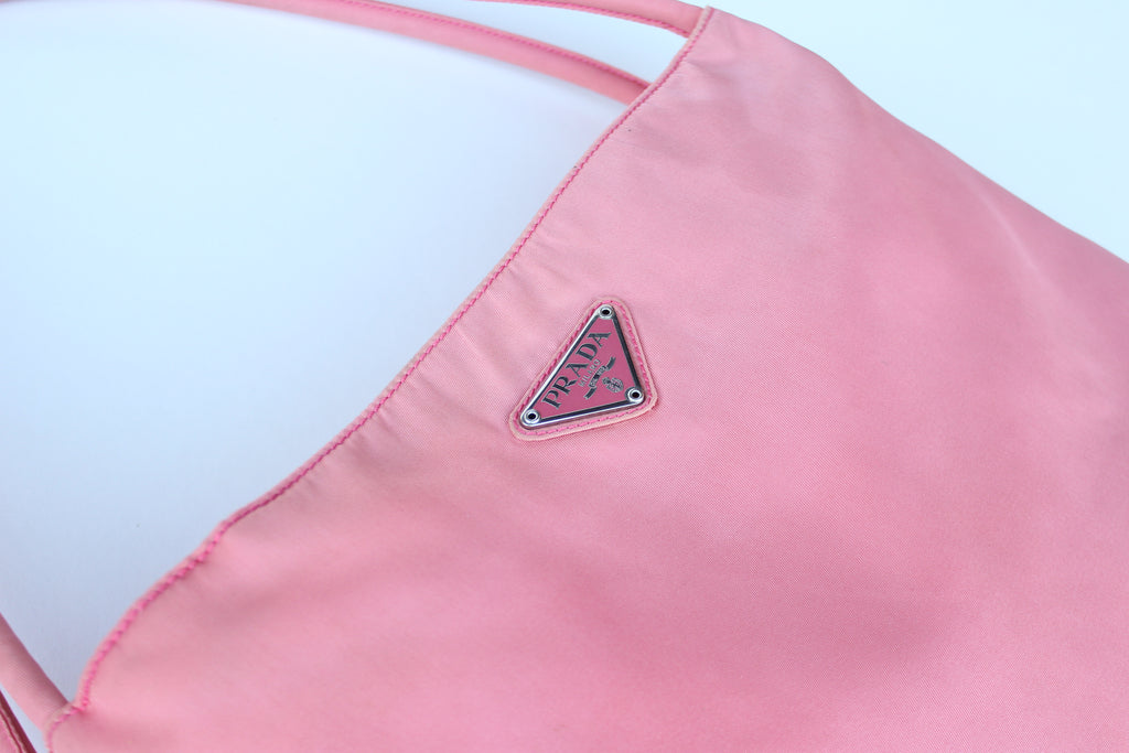 Prada 1990's Pink Tessuto Shoulder Bag