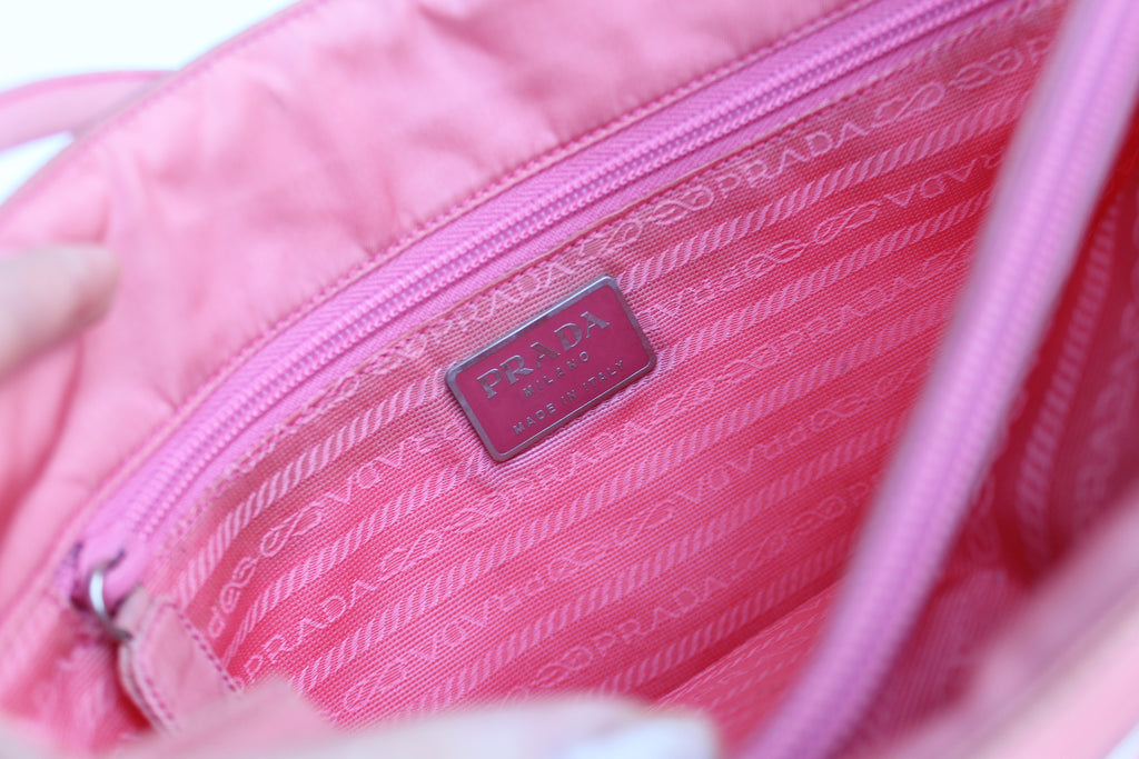 Prada 1990's Pink Tessuto Shoulder Bag