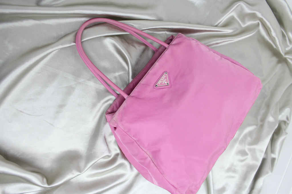 Prada Pink Nylon Tote Bag