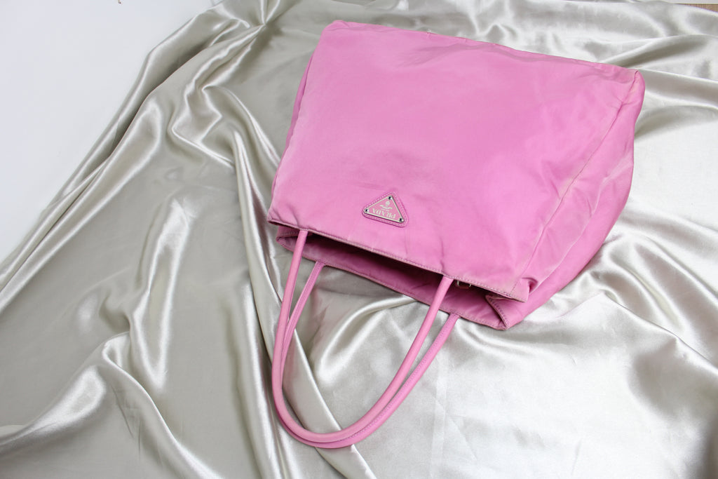 Prada Pink Nylon Tote Bag