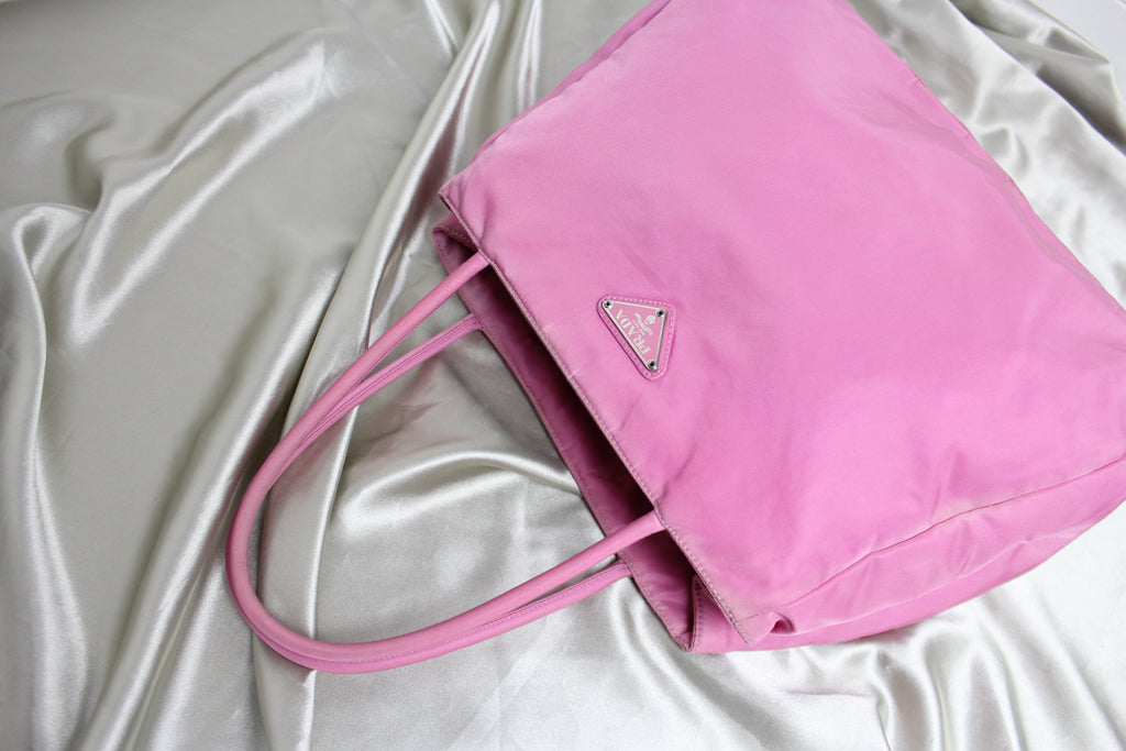 Prada Pink Nylon Tote Bag